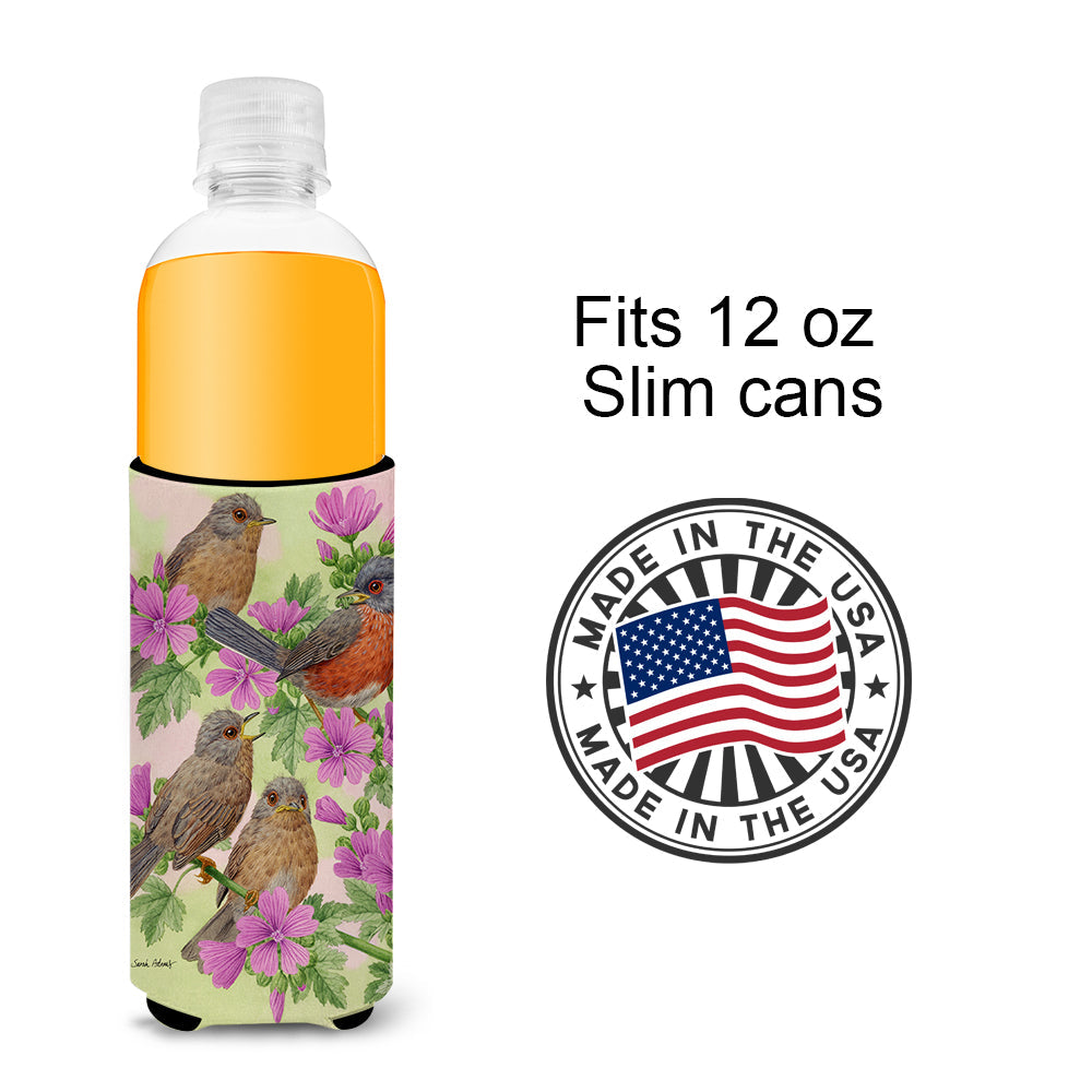 Warbler Family Slim Can Hugger , Insulated Foam Hugger for 12 oz Slim Cans, Beer Bottles & Water Bottles, Printed in USA