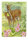 Fallow Deer & Calf House Flag 28x40 Porch Sleeve Pole Decorative Outside Yard Banner Artwork Wall Hanging, Polyester