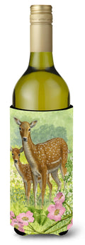 Fallow Deer & Calf Wine Bottle Hugger Gift Sleeve for Standard 750 ml Bottles, Insulated Reusable Also Fits Mini Shot & Pint Bottles
