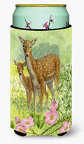 Fallow Deer & Calf Tall Boy Hugger Can Cooler Sleeve Machine Washable Drink Collapsible Insulator Beverage Insulated Holder