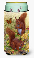 Red Squirrels Tall Boy Hugger Can Cooler Sleeve Machine Washable Drink Collapsible Insulator Beverage Insulated Holder