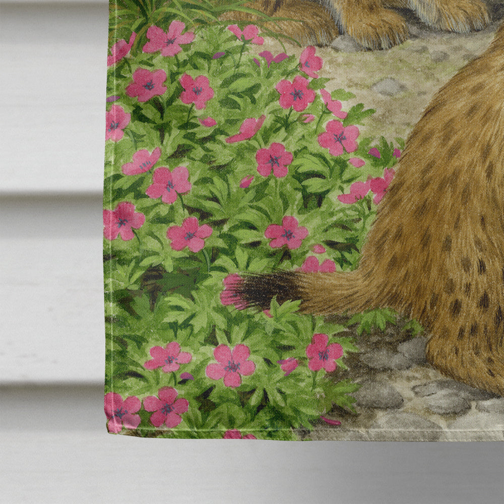 Lynx & Cubs House Flag 28x40 Porch Sleeve Pole Decorative Outside Yard Banner Artwork Wall Hanging, Polyester
