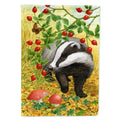 Badger House Flag 28x40 Porch Sleeve Pole Decorative Outside Yard Banner Artwork Wall Hanging, Polyester