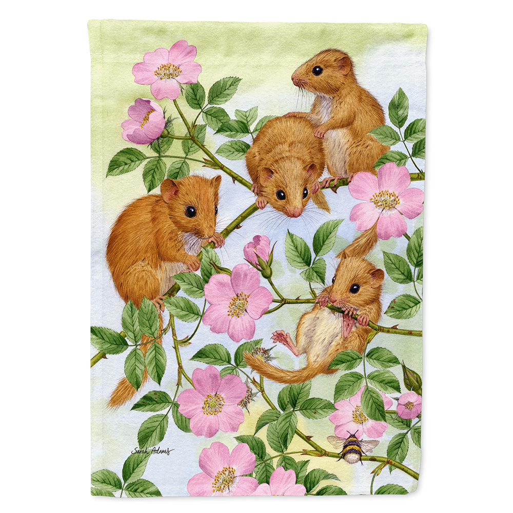 Dormice Dormouse House Flag 28x40 Porch Sleeve Pole Decorative Outside Yard Banner Artwork Wall Hanging, Polyester