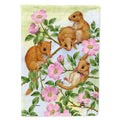 Dormice Dormouse House Flag 28x40 Porch Sleeve Pole Decorative Outside Yard Banner Artwork Wall Hanging, Polyester