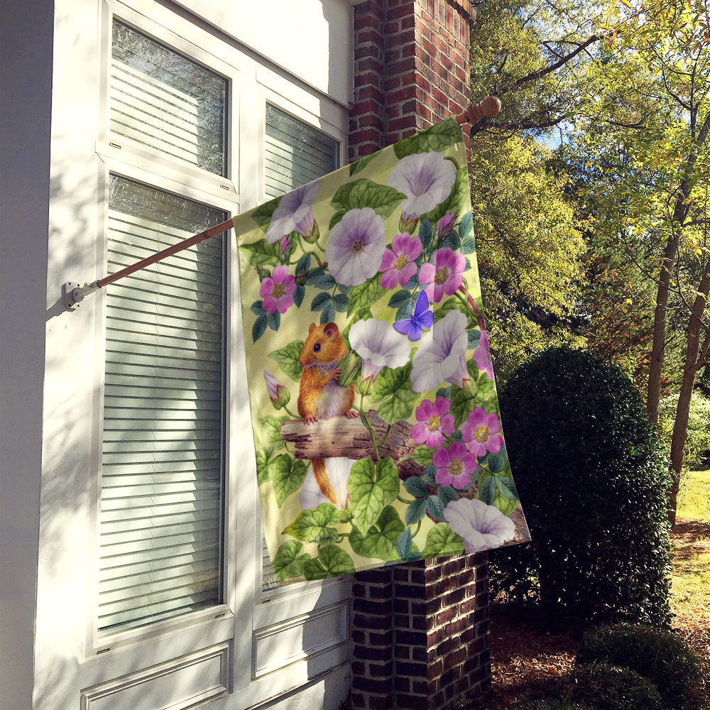 Dormouse House Flag 28x40 Porch Sleeve Pole Decorative Outside Yard Banner Artwork Wall Hanging, Polyester