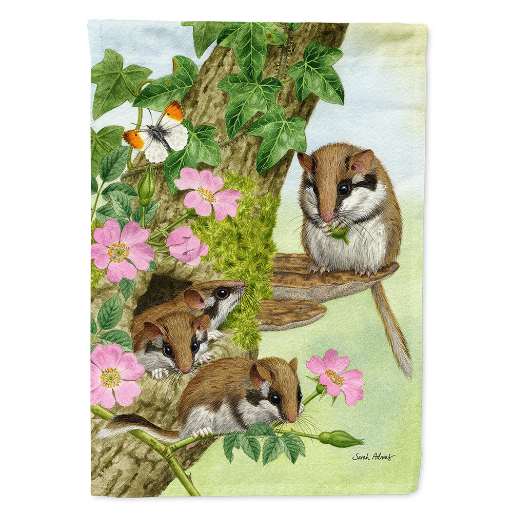 Dormice Dormouse House Flag 28x40 Porch Sleeve Pole Decorative Outside Yard Banner Artwork Wall Hanging, Polyester