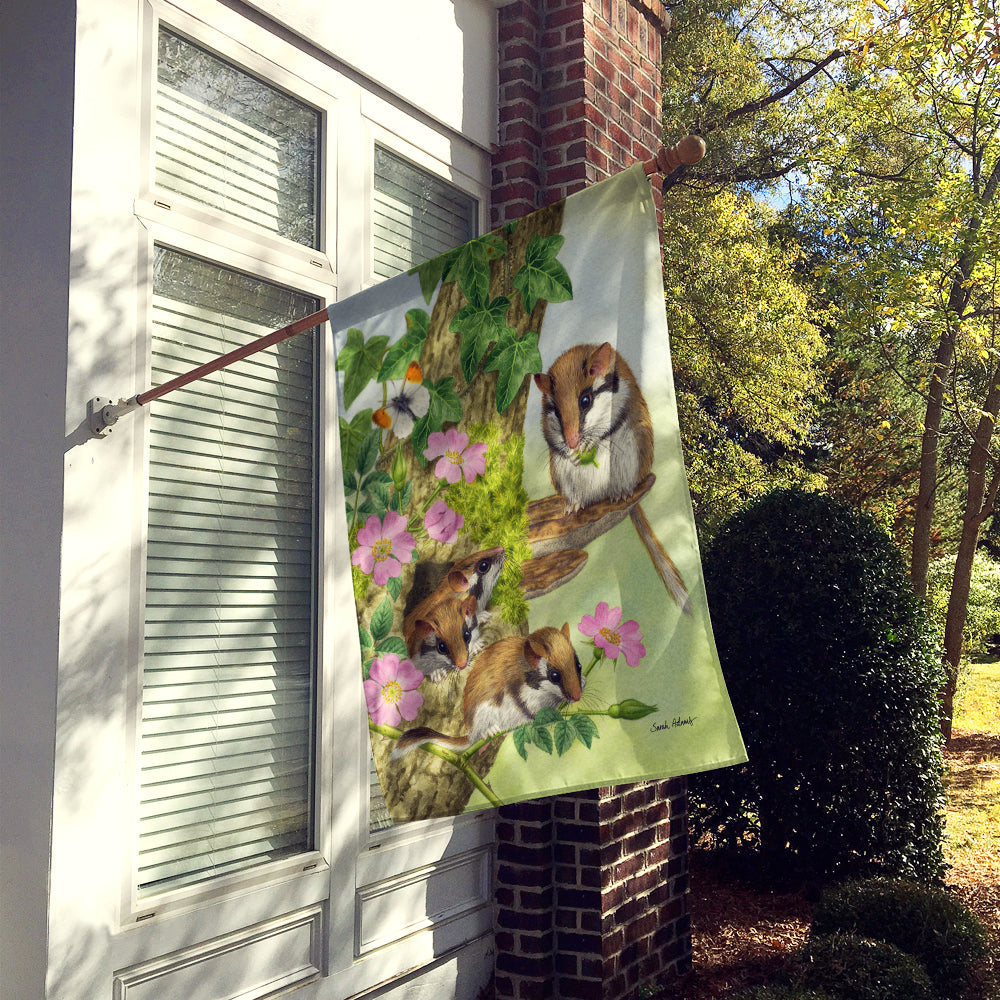 Dormice Dormouse House Flag 28x40 Porch Sleeve Pole Decorative Outside Yard Banner Artwork Wall Hanging, Polyester