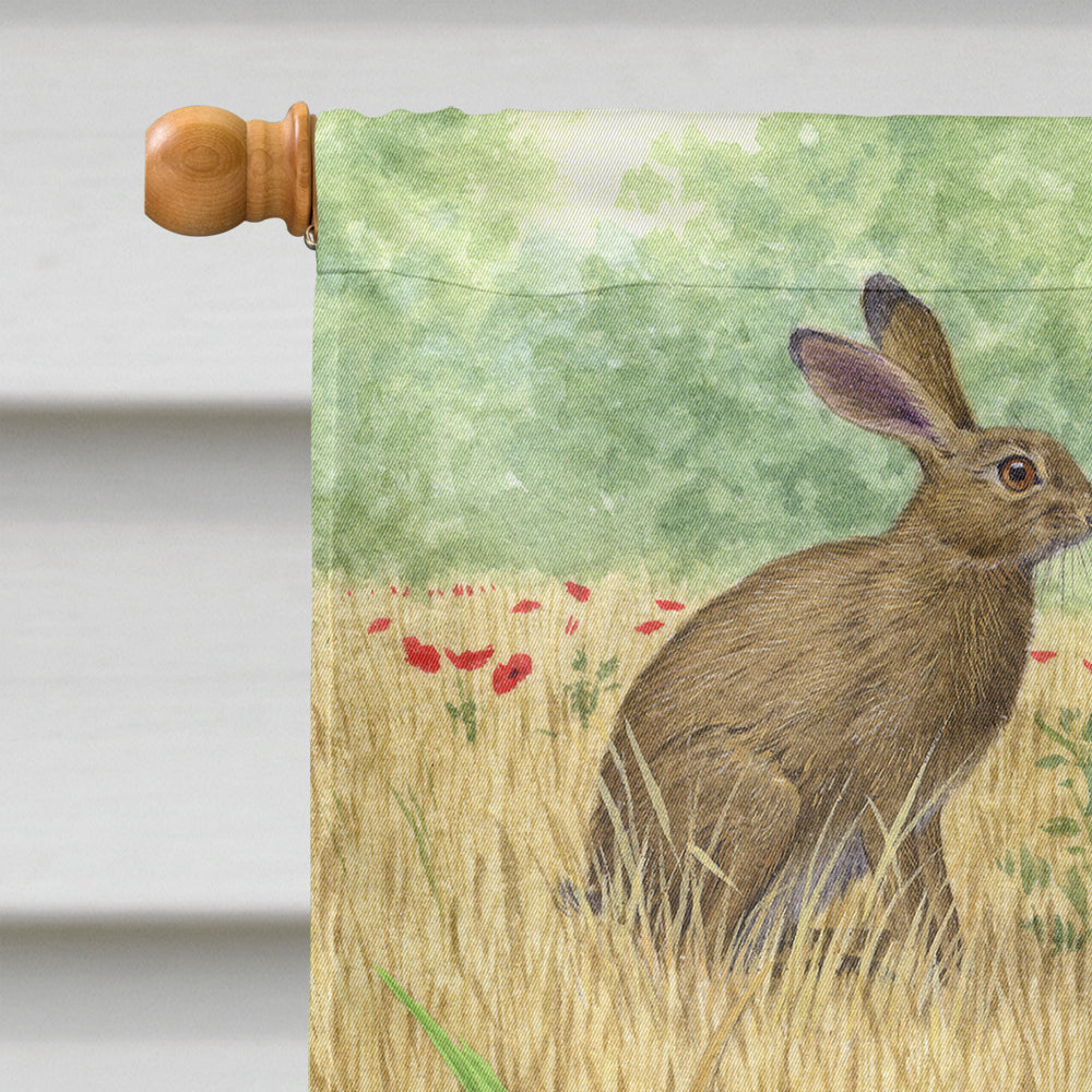 Leverets and Rabbit House Flag 28x40 Porch Sleeve Pole Decorative Outside Yard Banner Artwork Wall Hanging, Polyester