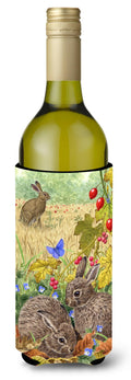 Leverets and Rabbit Wine Bottle Hugger Gift Sleeve for Standard 750 ml Bottles, Insulated Reusable Also Fits Mini Shot & Pint Bottles