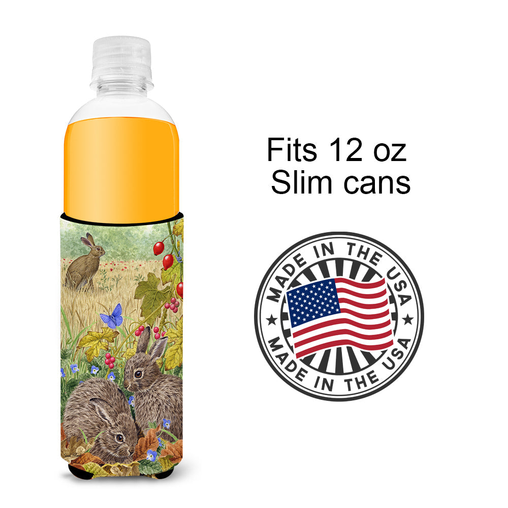 Leverets and Rabbit Slim Can Hugger , Insulated Foam Hugger for 12 oz Slim Cans, Beer Bottles & Water Bottles, Printed in USA