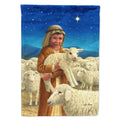 Shepherd and his sheep House Flag 28x40 Porch Sleeve Pole Decorative Outside Yard Banner Artwork Wall Hanging, Polyester