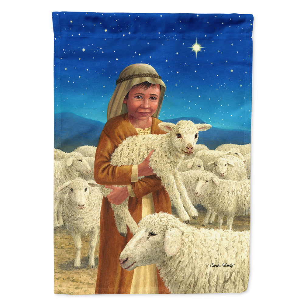 Shepherd and his sheep House Flag 28x40 Porch Sleeve Pole Decorative Outside Yard Banner Artwork Wall Hanging, Polyester