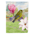 European Greenfinch House Flag 28x40 Porch Sleeve Pole Decorative Outside Yard Banner Artwork Wall Hanging, Polyester