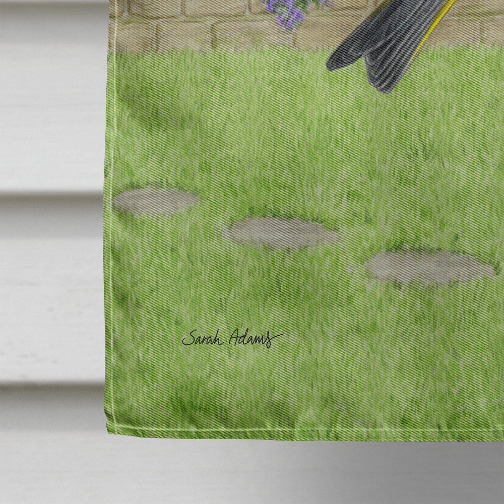 European Greenfinch House Flag 28x40 Porch Sleeve Pole Decorative Outside Yard Banner Artwork Wall Hanging, Polyester