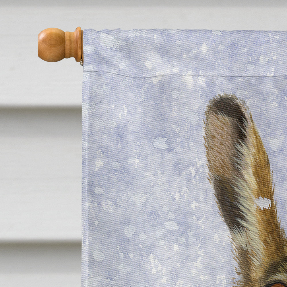 Rabbit Hare & Rosehips House Flag 28x40 Porch Sleeve Pole Decorative Outside Yard Banner Artwork Wall Hanging, Polyester