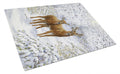 Two Deer Cutting Board Tempered Glass Kitchen Cutting Surface, Heat Resistant Chopping, Non-Slip Feet, Food Prep & Serving