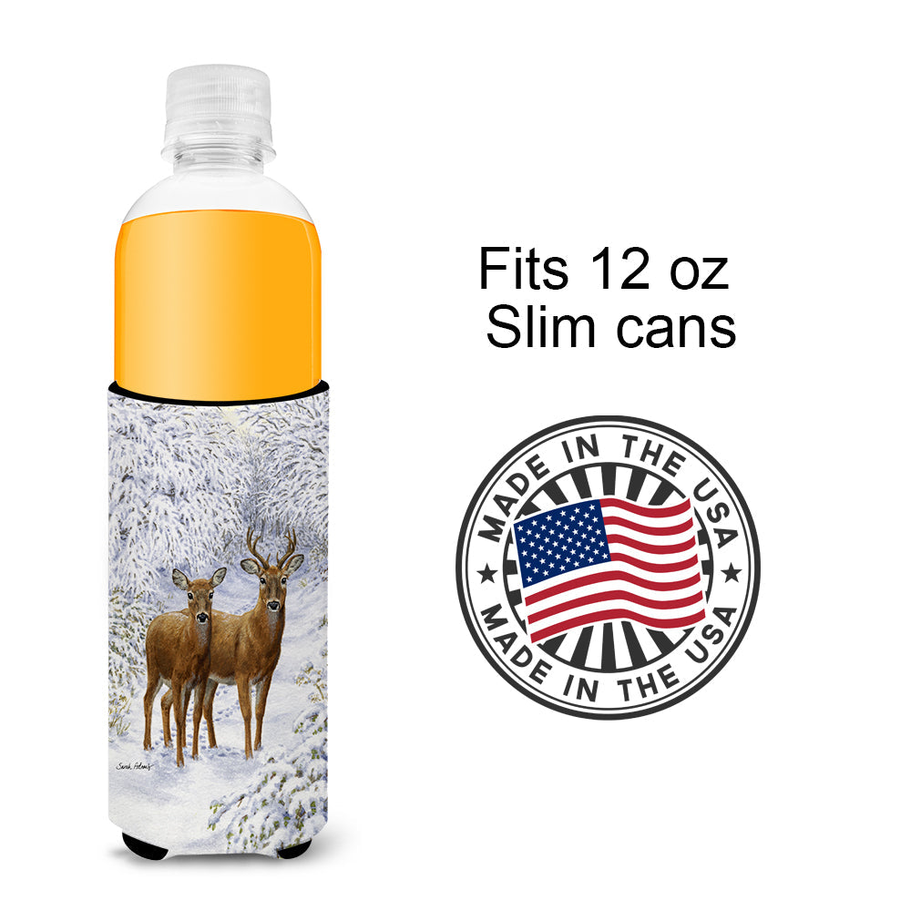 Two Deer Slim Can Hugger , Insulated Foam Hugger for 12 oz Slim Cans, Beer Bottles & Water Bottles, Printed in USA