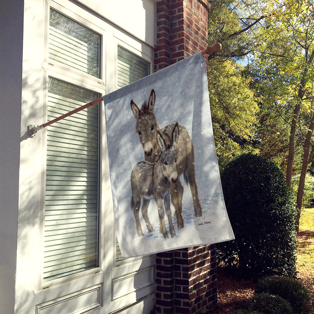 Donkeys House Flag 28x40 Porch Sleeve Pole Decorative Outside Yard Banner Artwork Wall Hanging, Polyester
