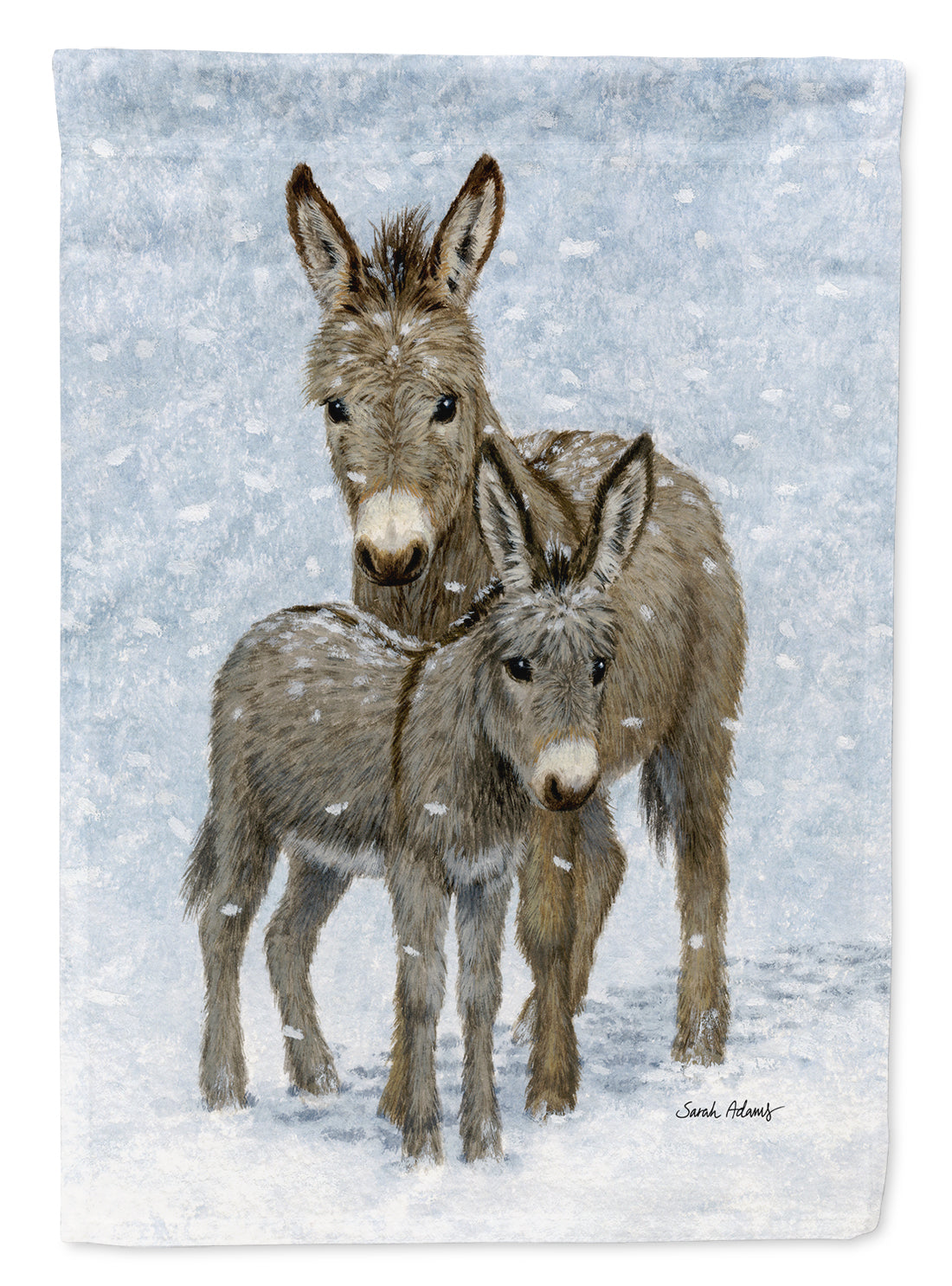 Donkeys House Flag 28x40 Porch Sleeve Pole Decorative Outside Yard Banner Artwork Wall Hanging, Polyester