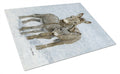 Donkeys Cutting Board Tempered Glass Kitchen Cutting Surface, Heat Resistant Chopping, Non-Slip Feet, Food Prep & Serving
