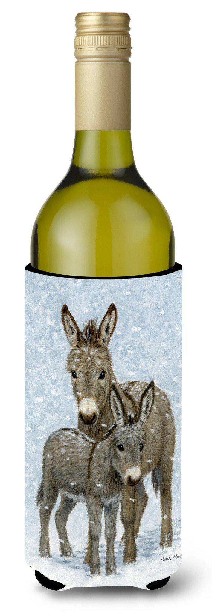 Donkeys Wine Bottle Hugger Gift Sleeve for Standard 750 ml Bottles, Insulated Reusable Also Fits Mini Shot & Pint Bottles
