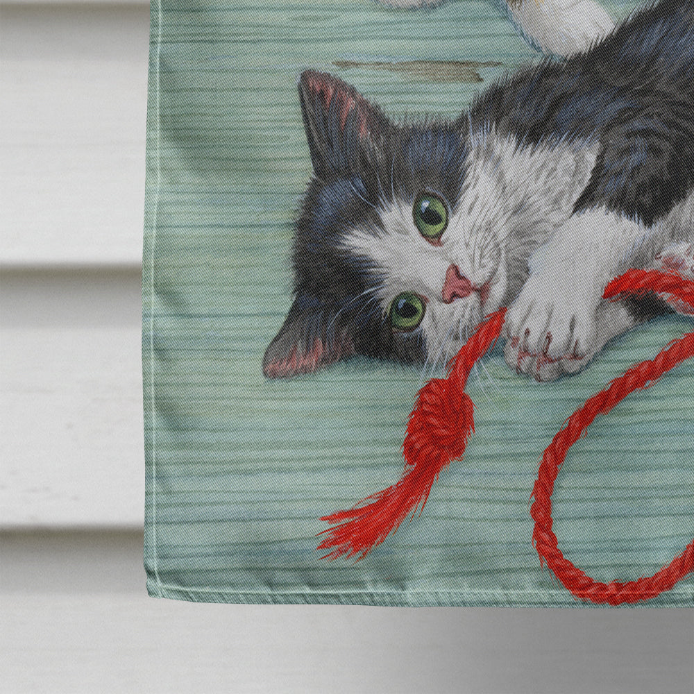Cats House Flag 28x40 Porch Sleeve Pole Decorative Outside Yard Banner Artwork Wall Hanging, Polyester