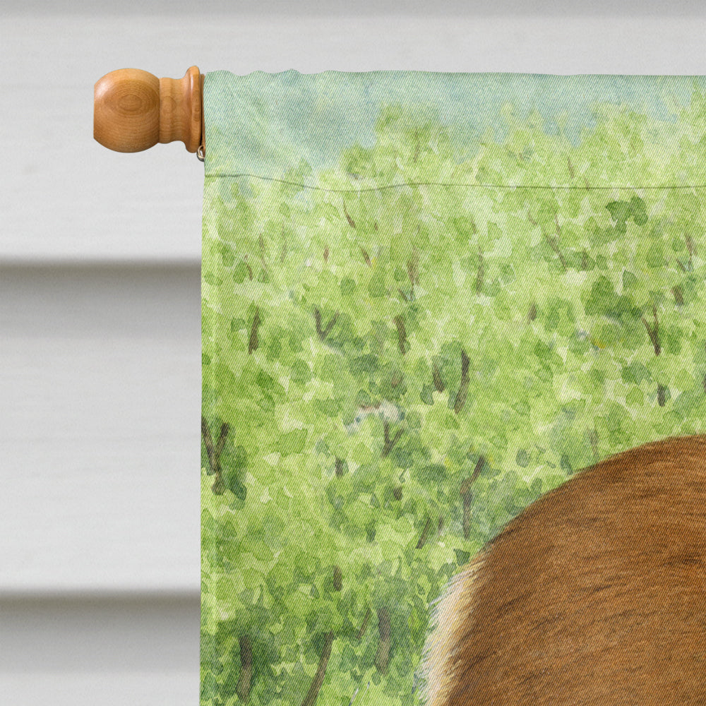 Deer & Fawn House Flag 28x40 Porch Sleeve Pole Decorative Outside Yard Banner Artwork Wall Hanging, Polyester