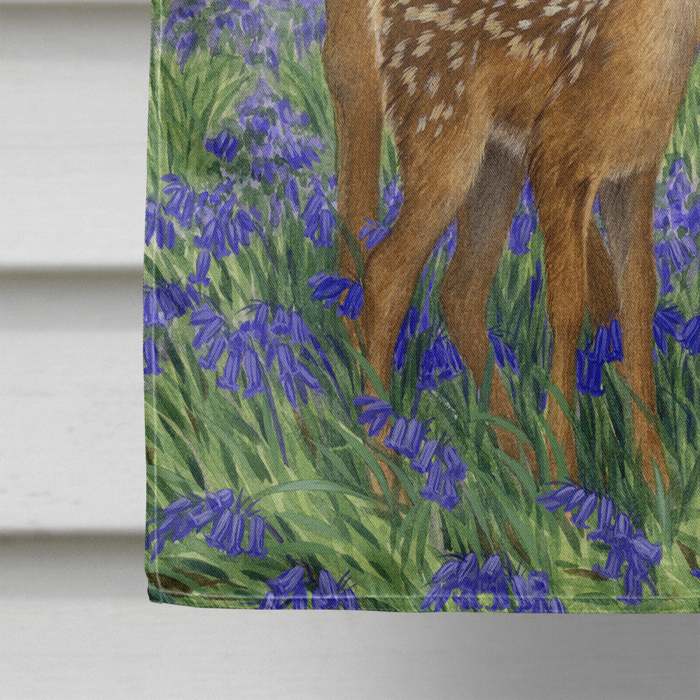 Deer & Fawn House Flag 28x40 Porch Sleeve Pole Decorative Outside Yard Banner Artwork Wall Hanging, Polyester