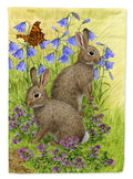 Rabbits  House Flag 28x40 Porch Sleeve Pole Decorative Outside Yard Banner Artwork Wall Hanging, Polyester