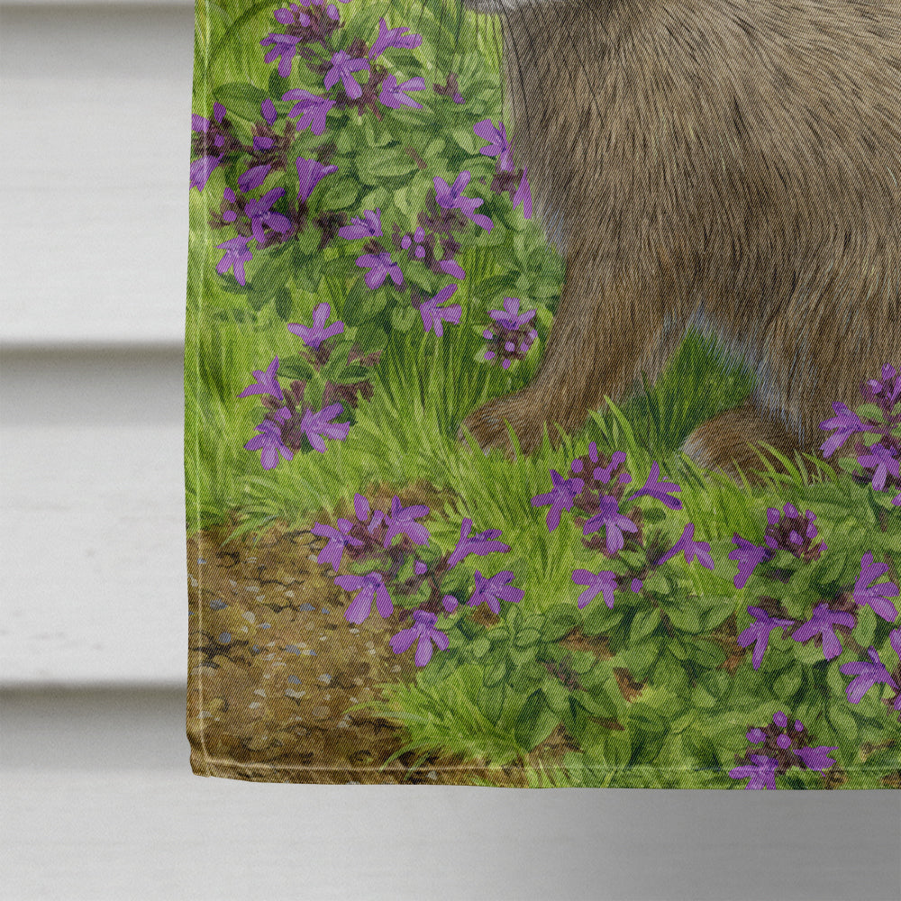 Rabbits  House Flag 28x40 Porch Sleeve Pole Decorative Outside Yard Banner Artwork Wall Hanging, Polyester
