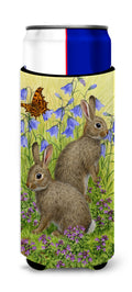 Rabbits  Slim Can Hugger , Insulated Foam Hugger for 12 oz Slim Cans, Beer Bottles & Water Bottles, Printed in USA