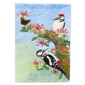 Woodpeckers House Flag 28x40 Porch Sleeve Pole Decorative Outside Yard Banner Artwork Wall Hanging, Polyester
