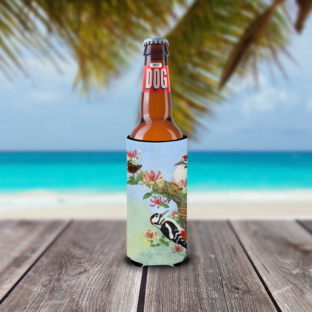 Woodpeckers Slim Can Hugger , Insulated Foam Hugger for 12 oz Slim Cans, Beer Bottles & Water Bottles, Printed in USA