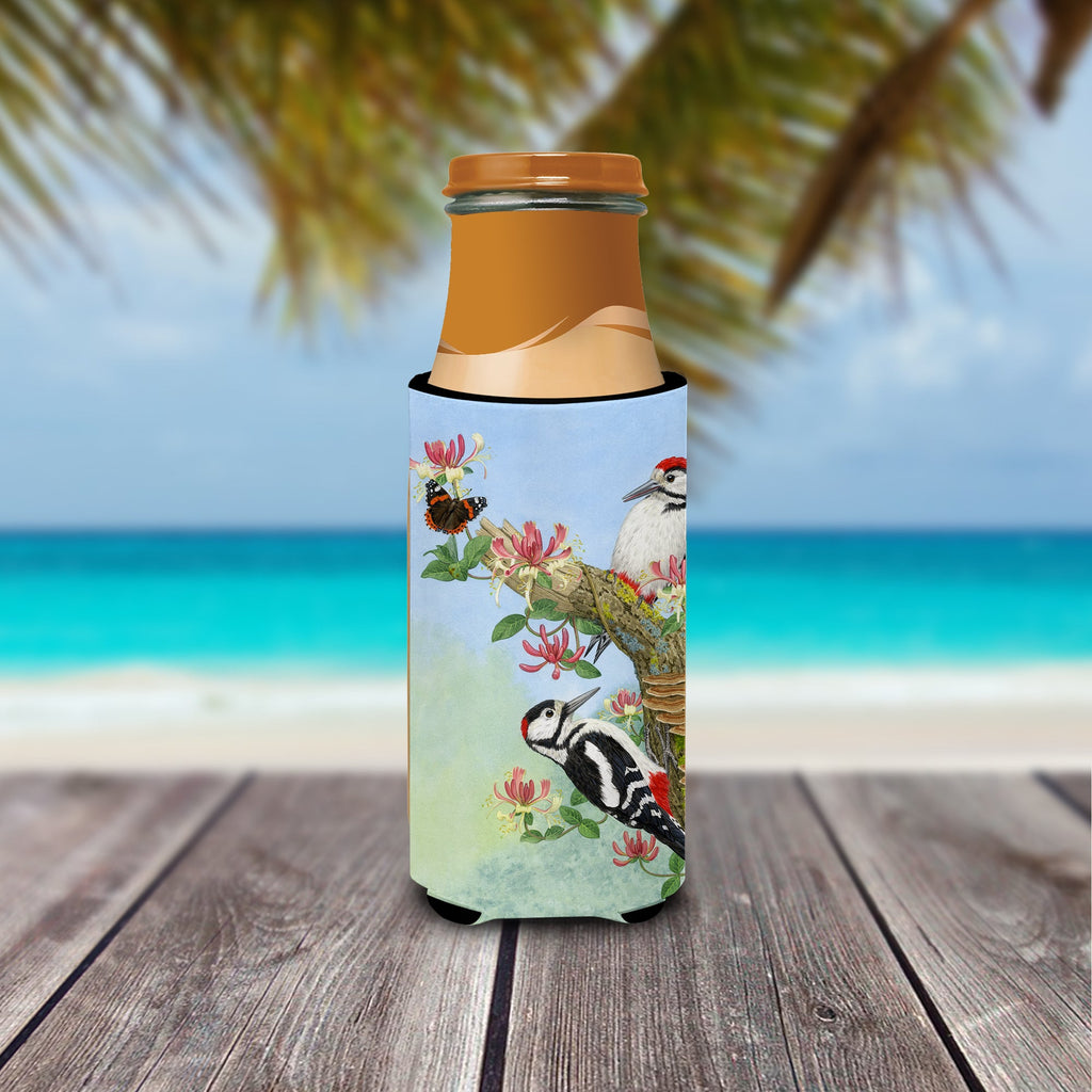 Woodpeckers Slim Can Hugger , Insulated Foam Hugger for 12 oz Slim Cans, Beer Bottles & Water Bottles, Printed in USA