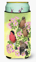 Eurasian Bullfinches Tall Boy Hugger Can Cooler Sleeve Machine Washable Drink Collapsible Insulator Beverage Insulated Holder