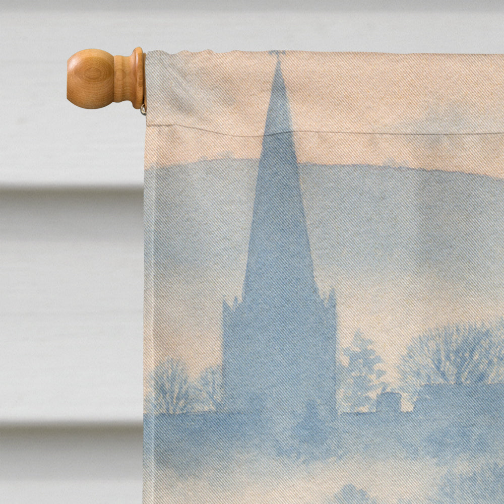 Barn Owl House Flag 28x40 Porch Sleeve Pole Decorative Outside Yard Banner Artwork Wall Hanging, Polyester