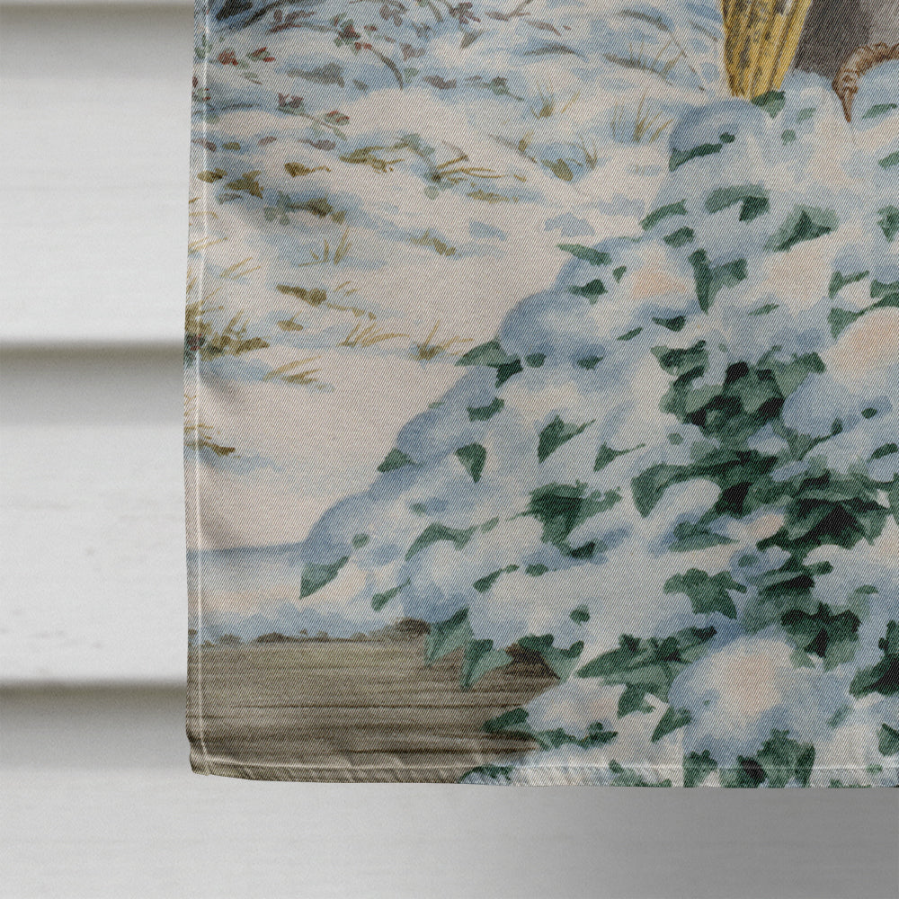 Barn Owl House Flag 28x40 Porch Sleeve Pole Decorative Outside Yard Banner Artwork Wall Hanging, Polyester