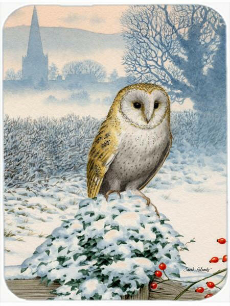 Barn Owl Cutting Board Tempered Glass Kitchen Cutting Surface, Heat Resistant Chopping, Non-Slip Feet, Food Prep & Serving