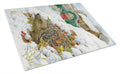 Hedgehog Holiday Cutting Board Tempered Glass Kitchen Cutting Surface, Heat Resistant Chopping, Non-Slip Feet, Food Prep & Serving