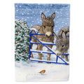 Donkeys and Robin House Flag 28x40 Porch Sleeve Pole Decorative Outside Yard Banner Artwork Wall Hanging, Polyester