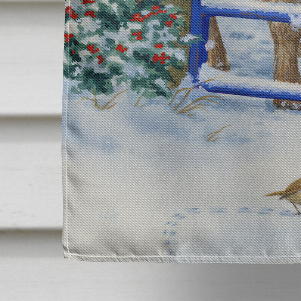 Donkeys and Robin House Flag 28x40 Porch Sleeve Pole Decorative Outside Yard Banner Artwork Wall Hanging, Polyester