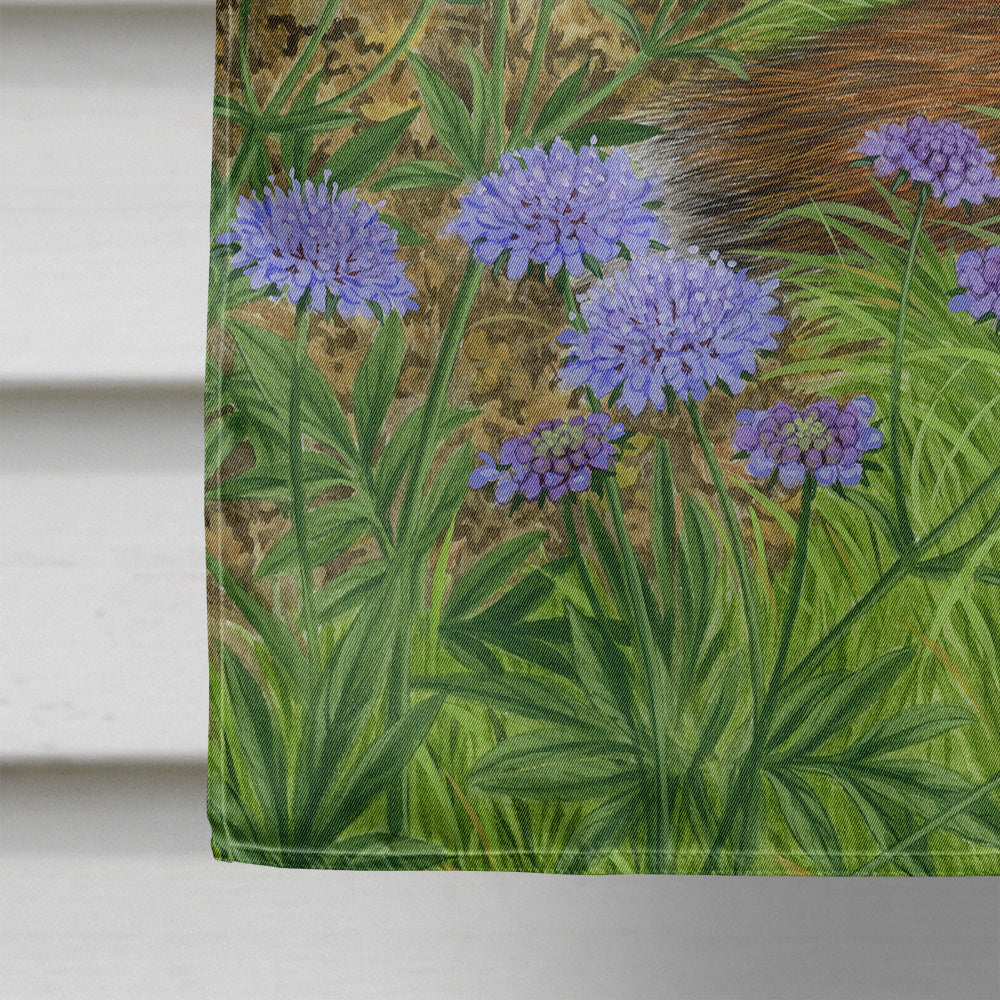 Springtime Fox House Flag 28x40 Porch Sleeve Pole Decorative Outside Yard Banner Artwork Wall Hanging, Polyester