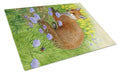 Springtime Fox Cutting Board Tempered Glass Kitchen Cutting Surface, Heat Resistant Chopping, Non-Slip Feet, Food Prep & Serving