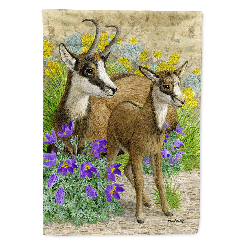 Chamois House Flag 28x40 Porch Sleeve Pole Decorative Outside Yard Banner Artwork Wall Hanging, Polyester