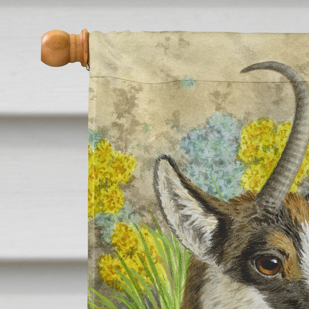 Chamois House Flag 28x40 Porch Sleeve Pole Decorative Outside Yard Banner Artwork Wall Hanging, Polyester