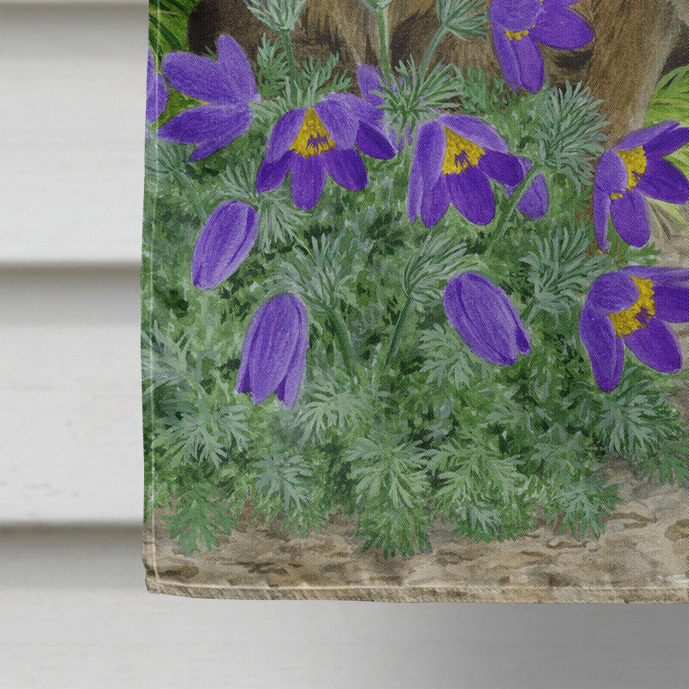 Chamois House Flag 28x40 Porch Sleeve Pole Decorative Outside Yard Banner Artwork Wall Hanging, Polyester
