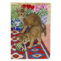 Abyssinian Kitten House Flag 28x40 Porch Sleeve Pole Decorative Outside Yard Banner Artwork Wall Hanging, Polyester
