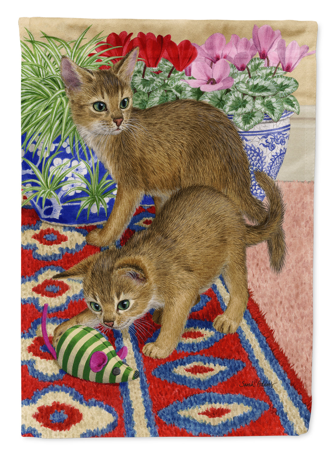 Abyssinian Kitten Garden Flag Mailbox Decorative Yard Banner Outside Patio Artwork for Flower Beds, Garden Size, Multicolor