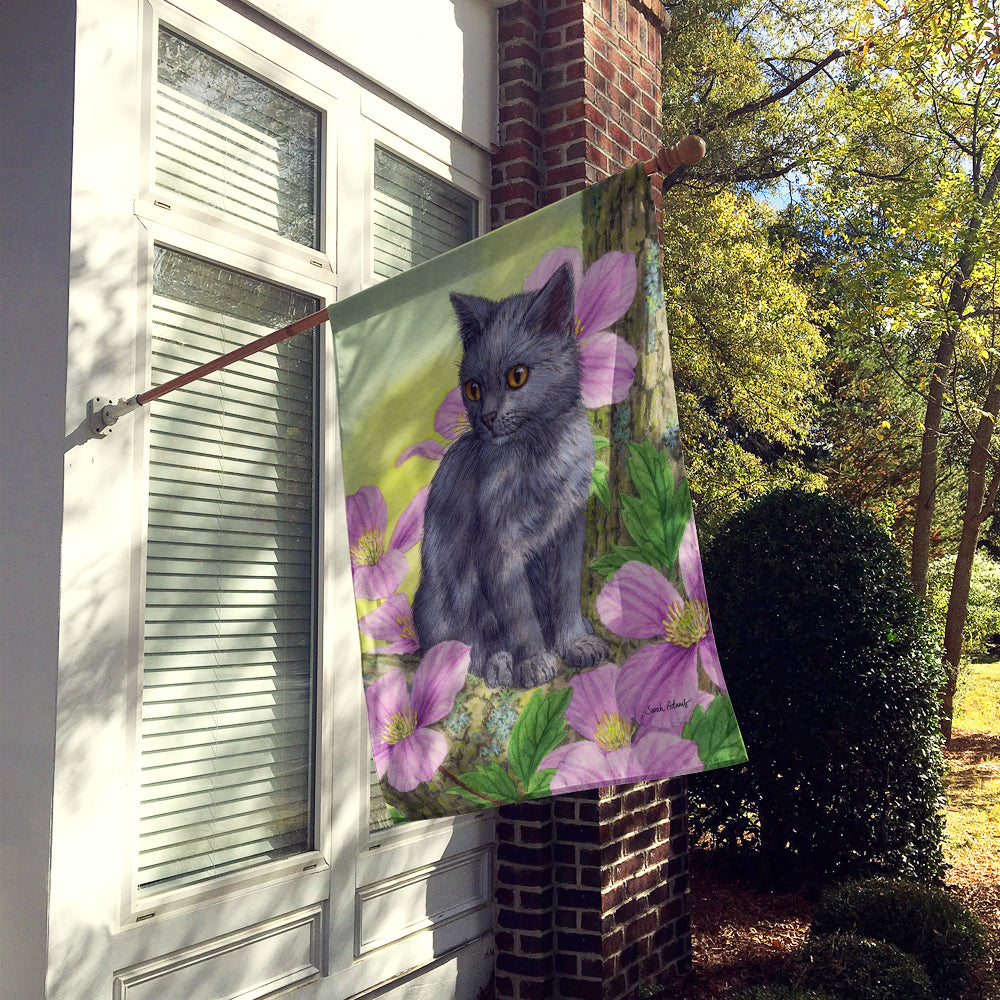 Chartruex Kitten House Flag 28x40 Porch Sleeve Pole Decorative Outside Yard Banner Artwork Wall Hanging, Polyester